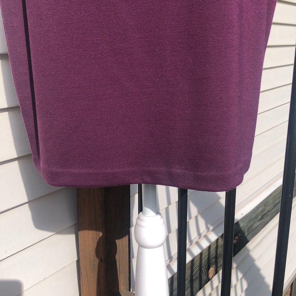 Burgundy Ponte Knit Sheath by Express - Picture 7 of 15